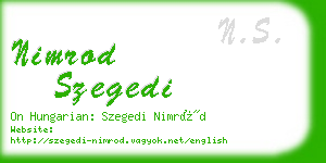 nimrod szegedi business card